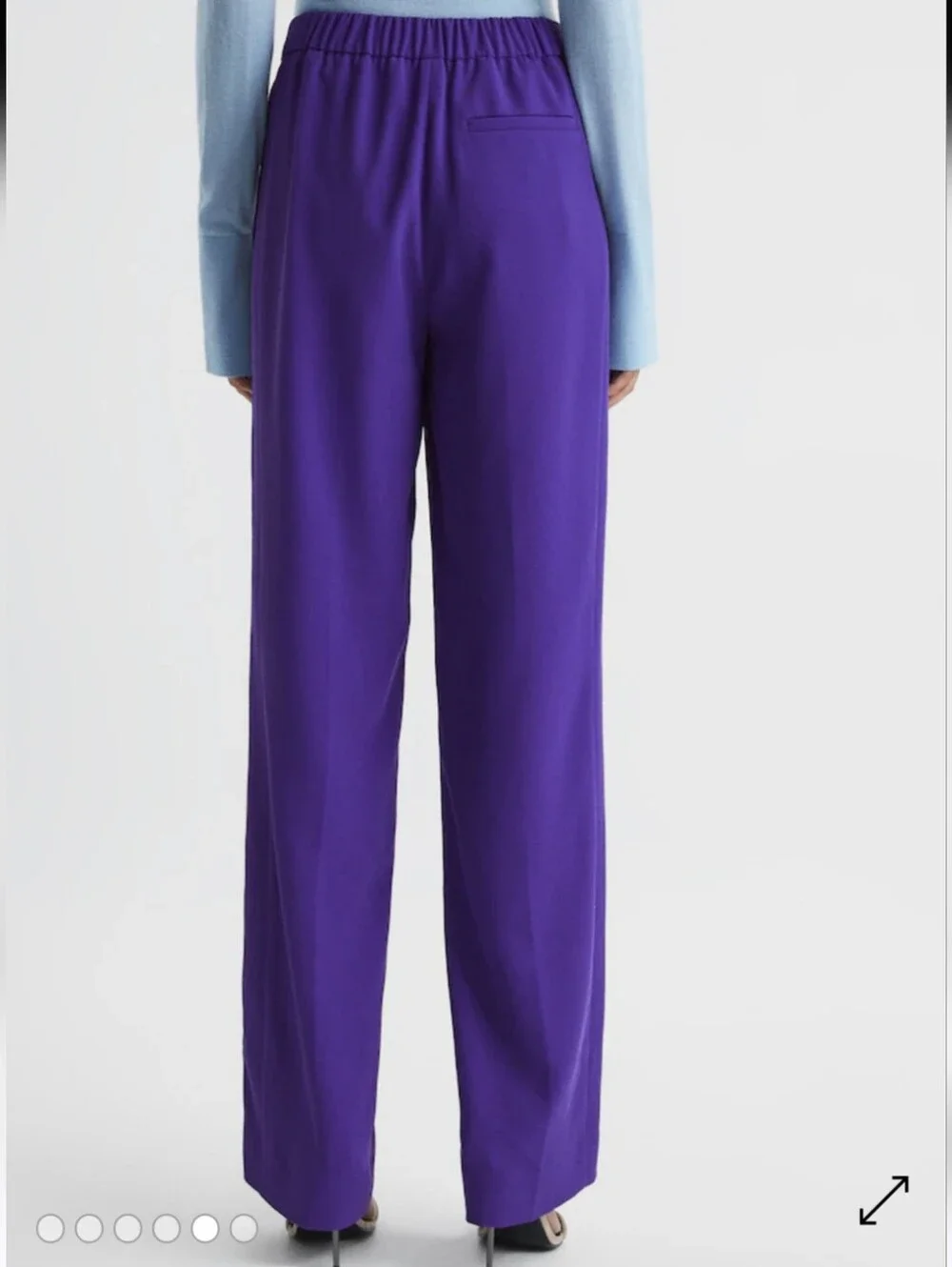 NWT REISS Aleah Elasticated Waist Wide Leg Pants Sz 4